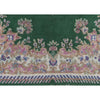 SEMI-ANTIQUE KIRMAN GREEN / IVORY 4' X 6'
