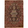 ANTIQUE PERSIAN FINE MALAYER BLACK / RED 4'4" X 6'7"