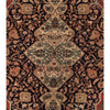 ANTIQUE PERSIAN FINE MALAYER BLACK / RED 4'4" X 6'7"
