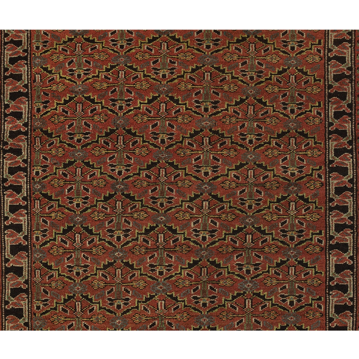 ANTIQUE PERSIAN FINE MALAYER MULTI  3'11" X 6'11"