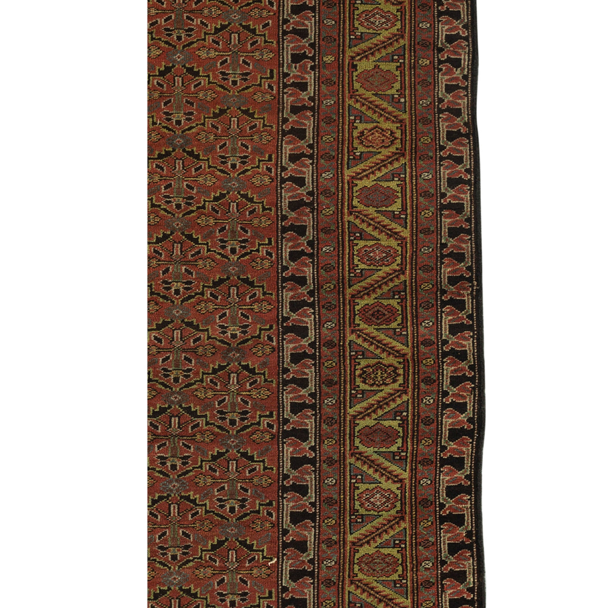 ANTIQUE PERSIAN FINE MALAYER MULTI  3'11" X 6'11"