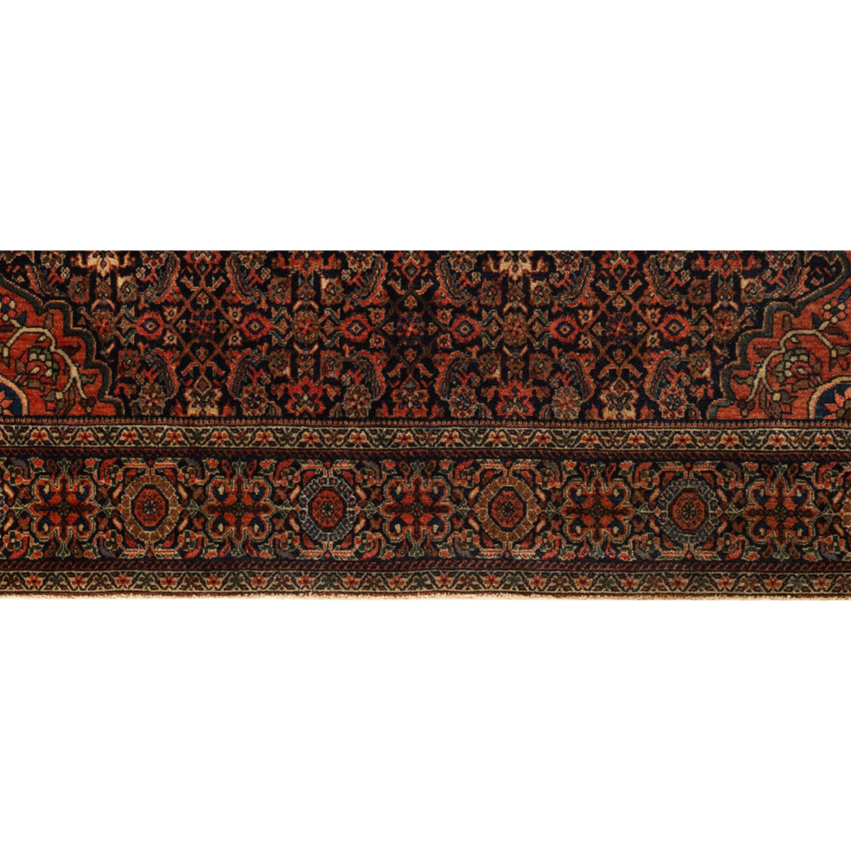 ANTIQUE PERSIAN FINE FARAHAN SAROUK MULTI  4'2" X 6'4"