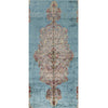 SEMI-ANTIQUE KIRMAN BLUE 8'11" X 17'