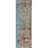 SEMI-ANTIQUE KIRMAN BLUE 8'11" X 17'