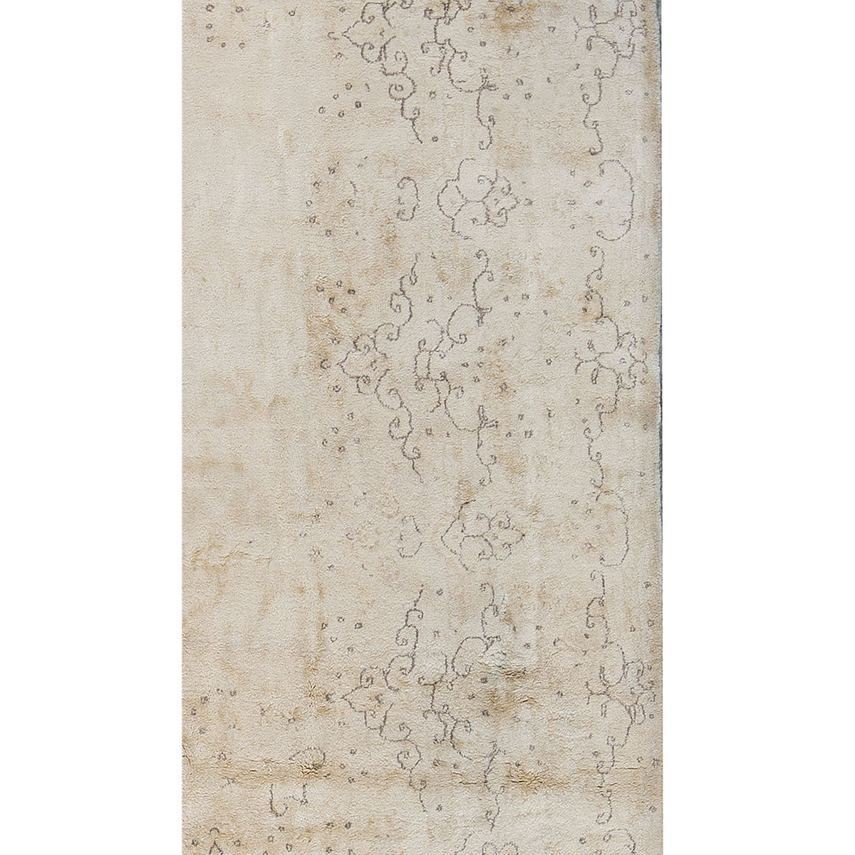 SEMI-ANTIQUE KIRMAN IVORY 9'10" X 11'6"