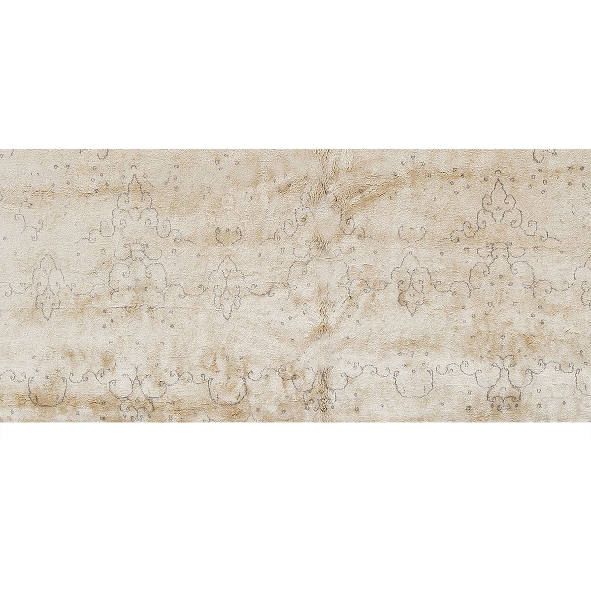 SEMI-ANTIQUE KIRMAN IVORY 9'10" X 11'6"