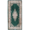 SEMI-ANTIQUE KIRMAN GREEN / IVORY 1'11" X 3'10"