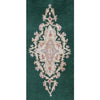 SEMI-ANTIQUE KIRMAN GREEN / IVORY 1'11" X 3'10"