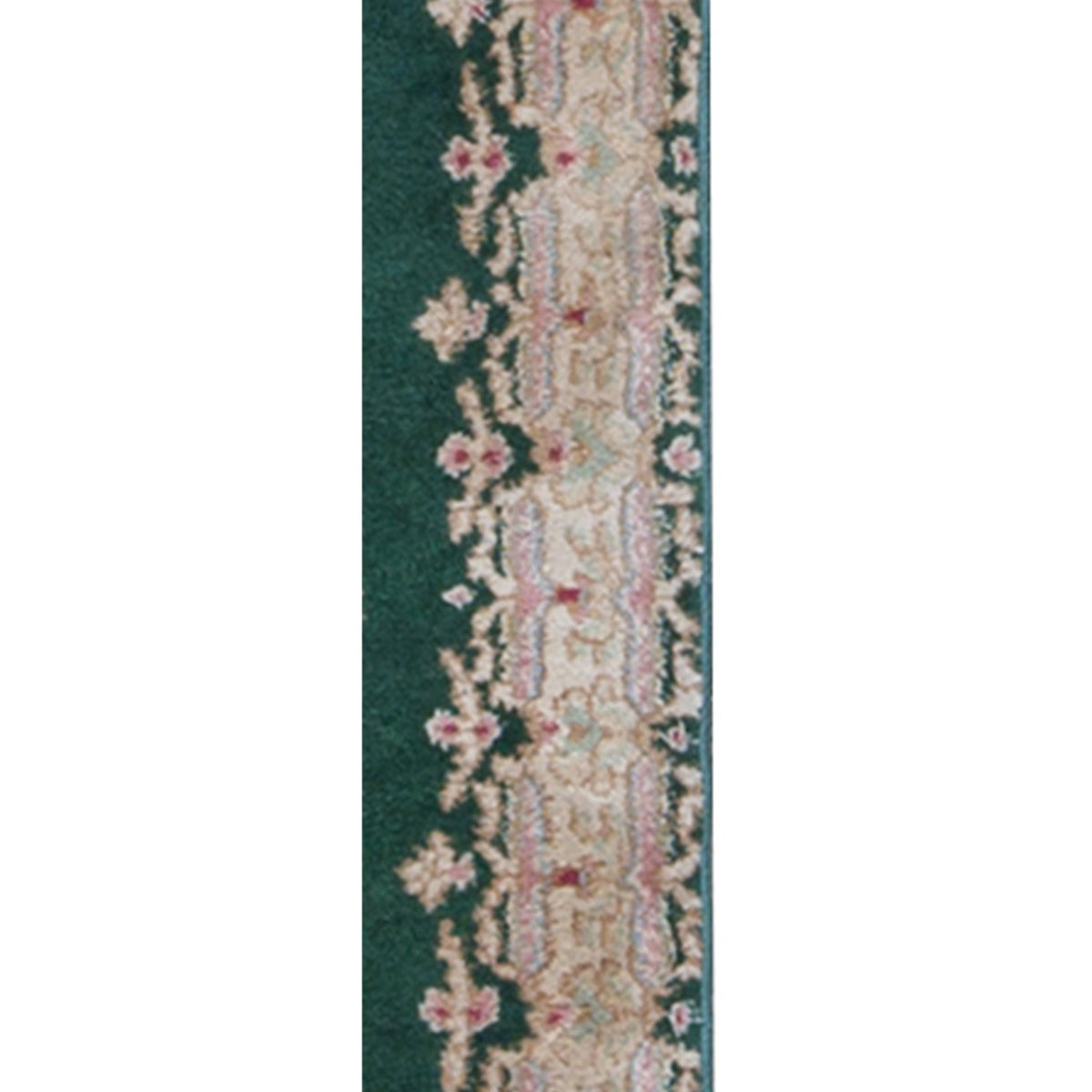 SEMI-ANTIQUE KIRMAN GREEN / IVORY 1'11" X 3'10"