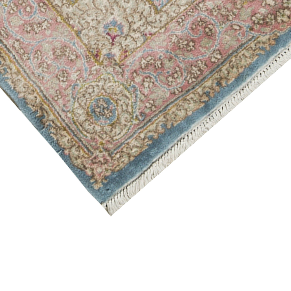 SEMI-ANTIQUE KIRMAN BLUE 3'10" X 4'