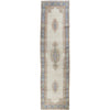 SEMI-ANTIQUE KIRMAN IVORY / BLUE 4' X 15'2"