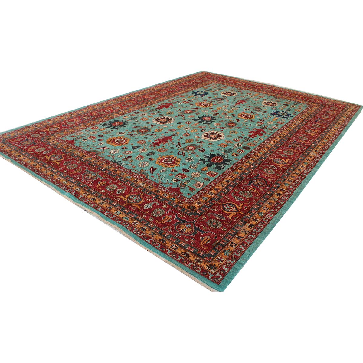 ARYANA ARYAN TURQUOISE / RUST 9'10" X 13'9"