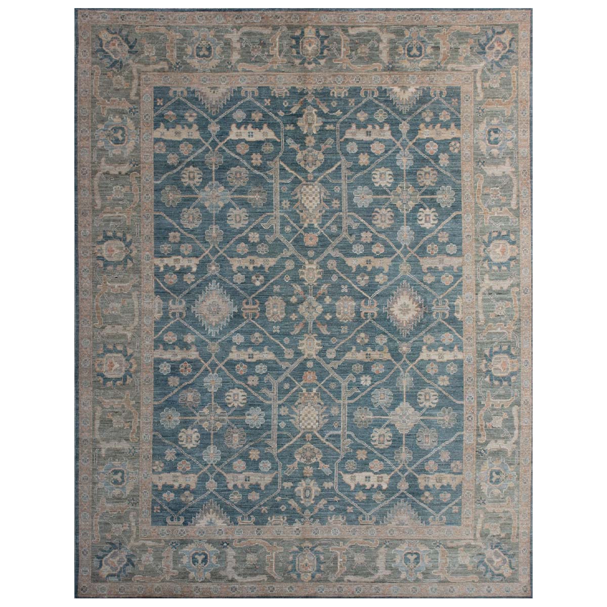 ARYANA OUSHA BLUE / GREEN 8'2" X 9'9"