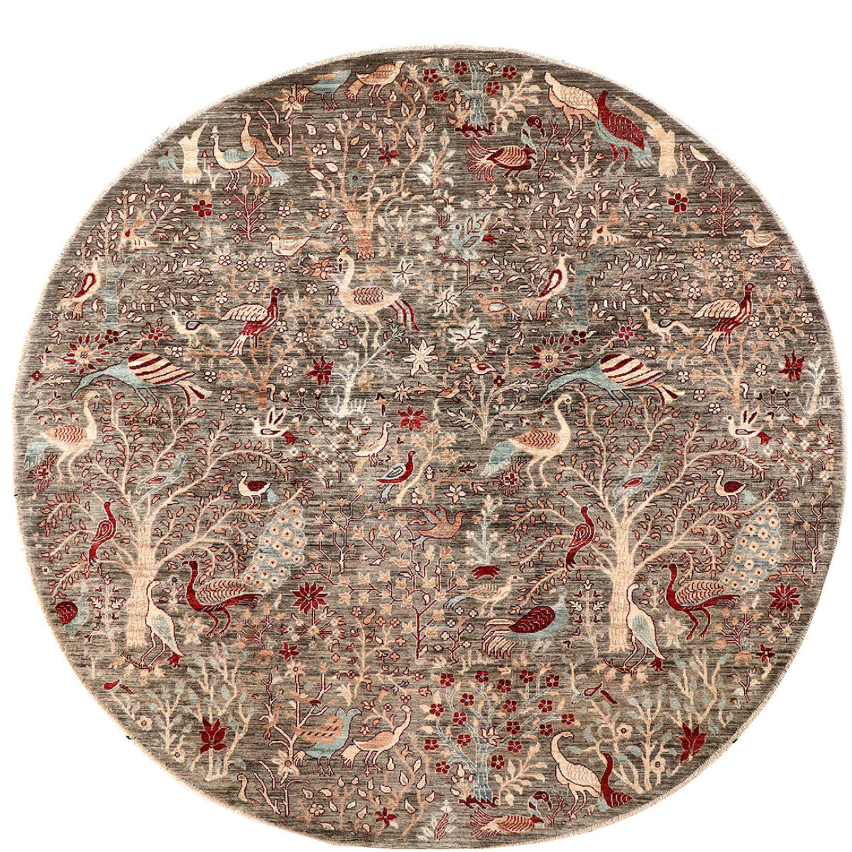 ARYANA ARYAN LIGHT GREEN / RED 8' X 8'