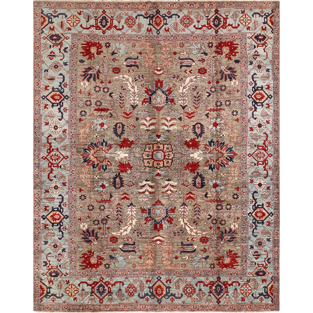 ARYANA ARYAN LIGHT GREEN / LIGHT BLUE 8' X 9'11"