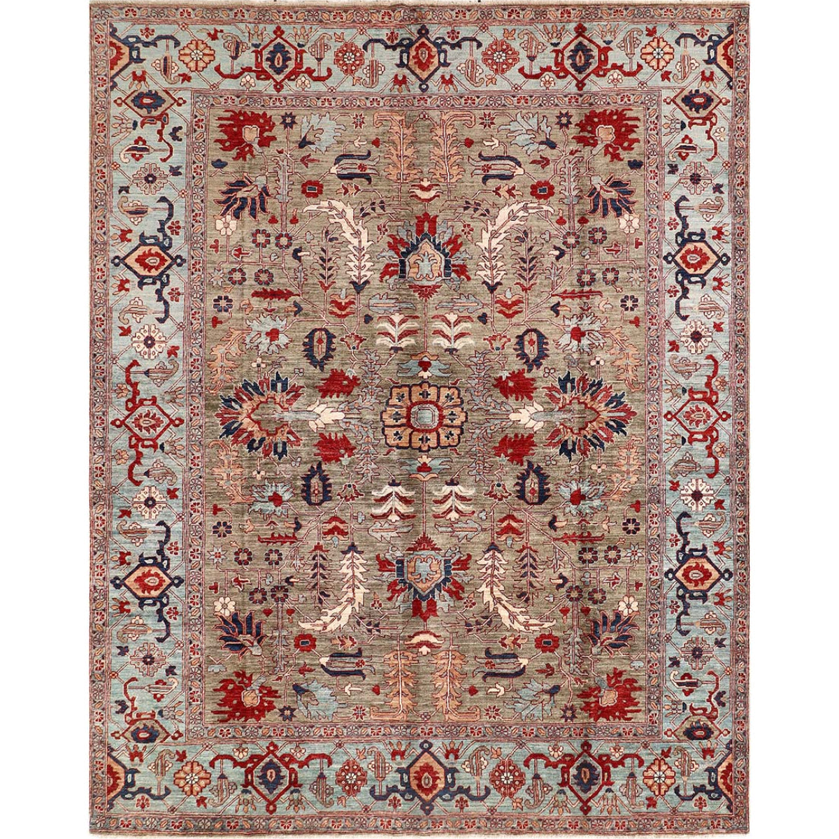 ARYANA ARYAN LIGHT GREEN / LIGHT BLUE 8' X 9'11"