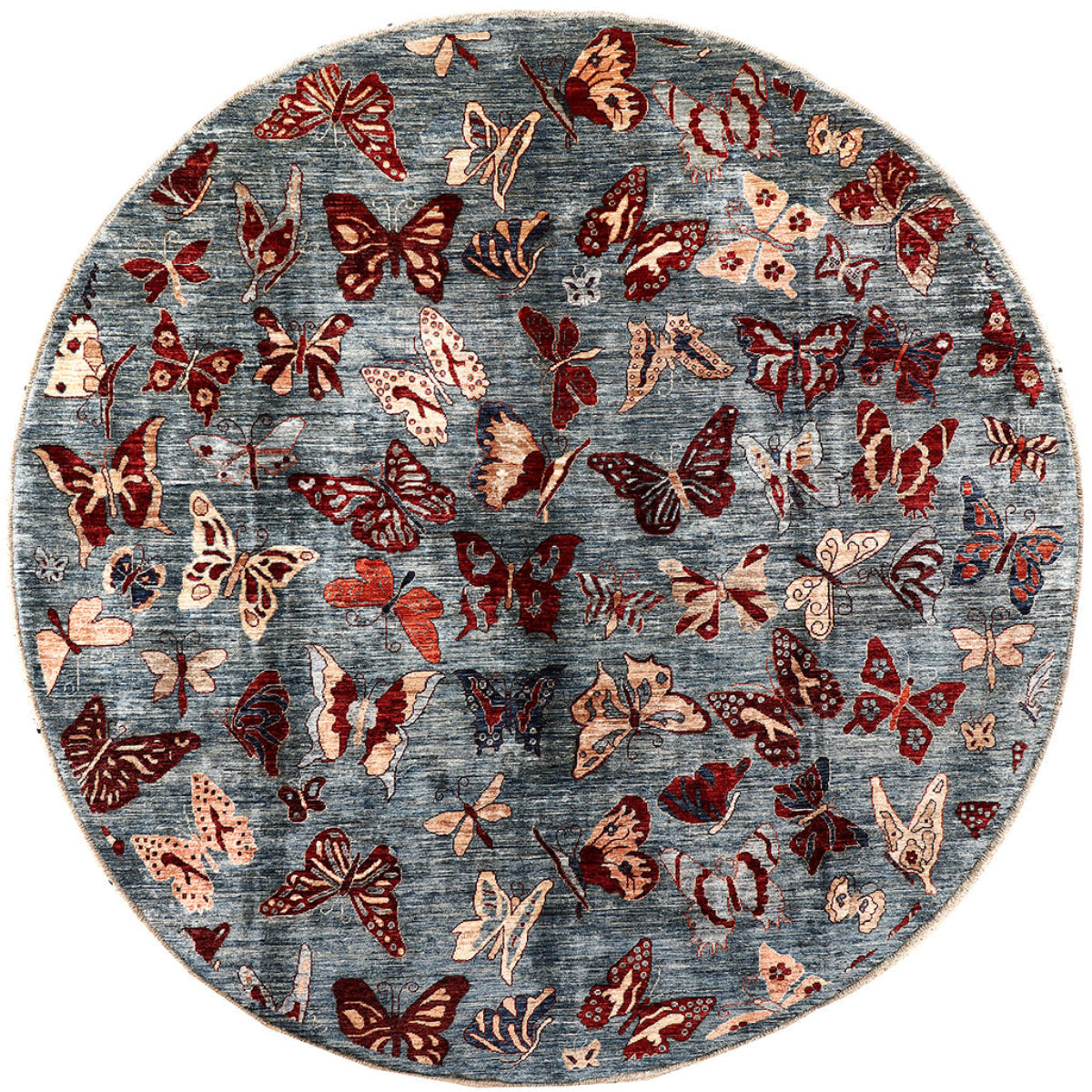 ARYANA ARYAN LIGHT BLUE / RED 7'11" X 7'10"