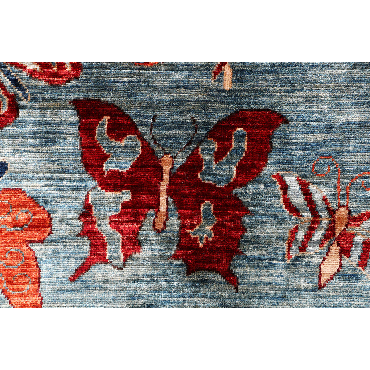 ARYANA ARYAN LIGHT BLUE / RED 7'11" X 7'10"