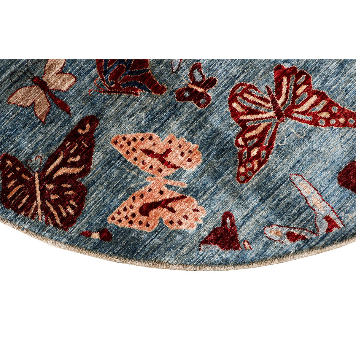 ARYANA ARYAN LIGHT BLUE / RED 7'11" X 7'10"