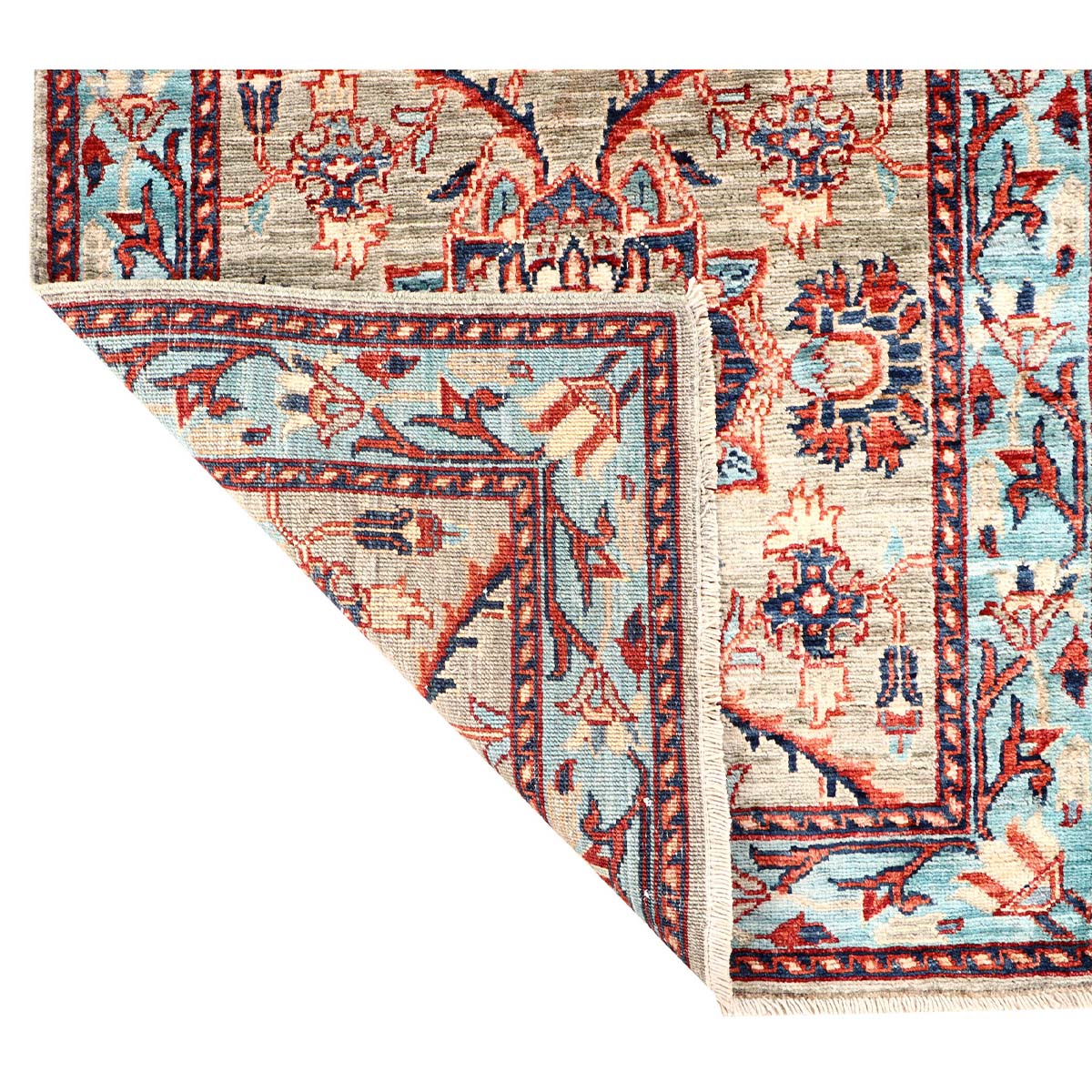 ARYANA ARYAN LIGHT GREEN / BLUE 2'7" X 13'9"