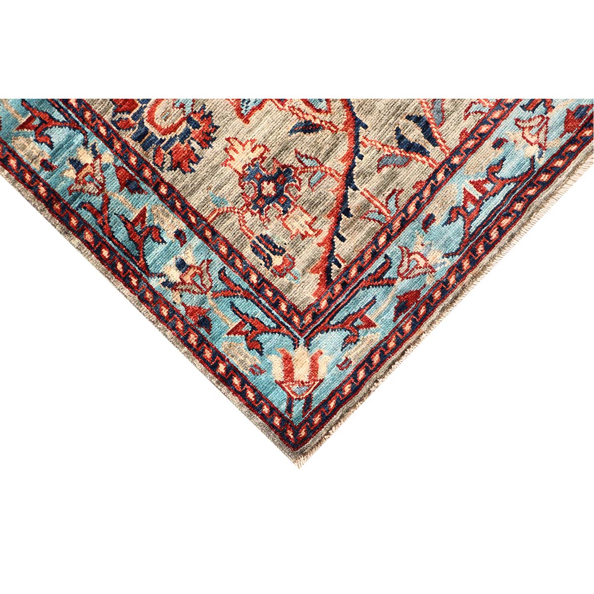 ARYANA ARYAN LIGHT GREEN / BLUE 2'7" X 13'9"