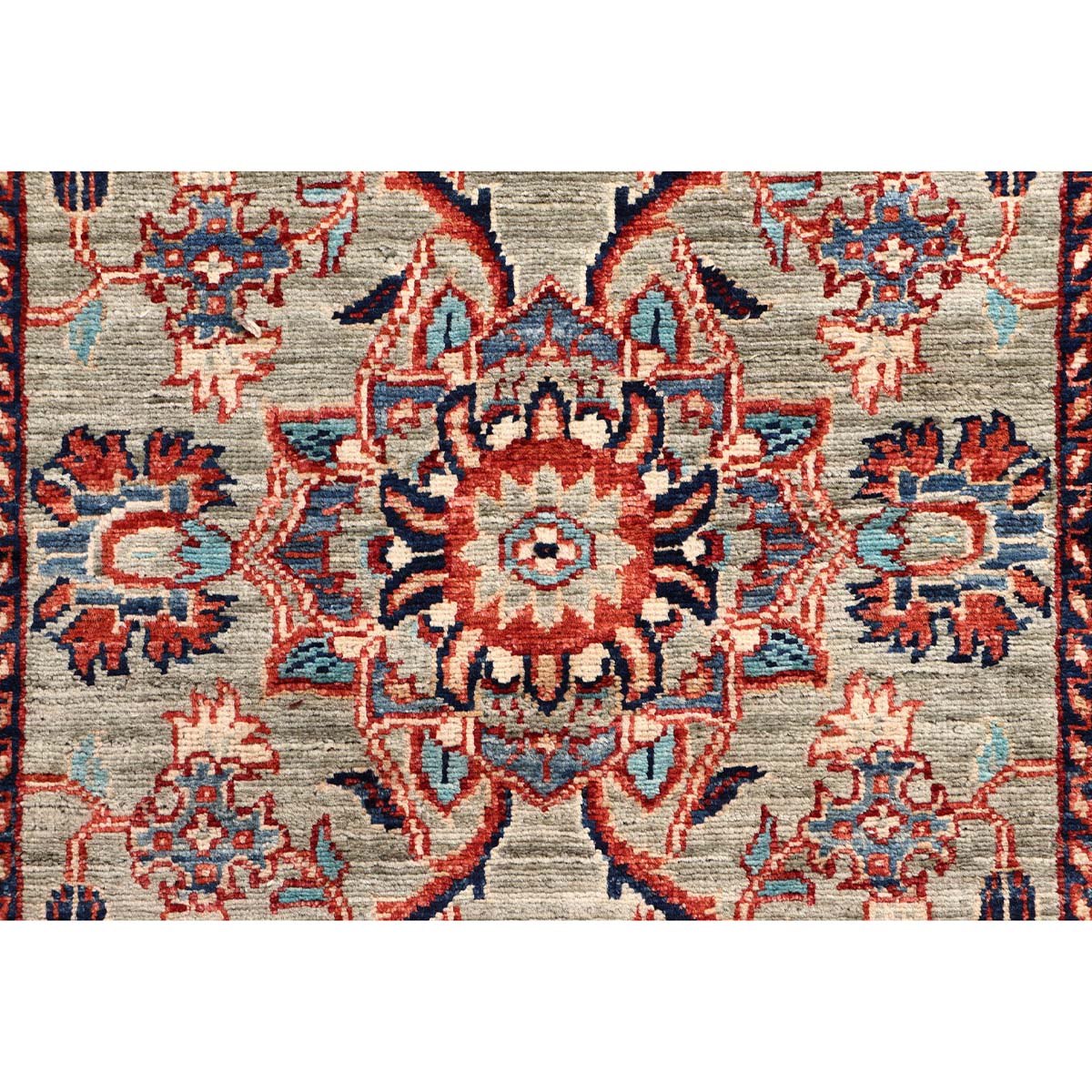 ARYANA ARYAN LIGHT GREEN / BLUE 2'7" X 13'9"