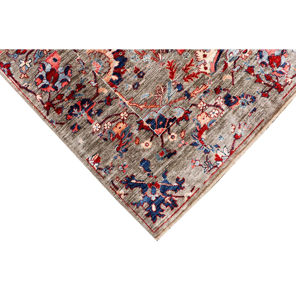 ARYANA ARYAN LIGHT GREEN / RED 7'9" X 9'10"
