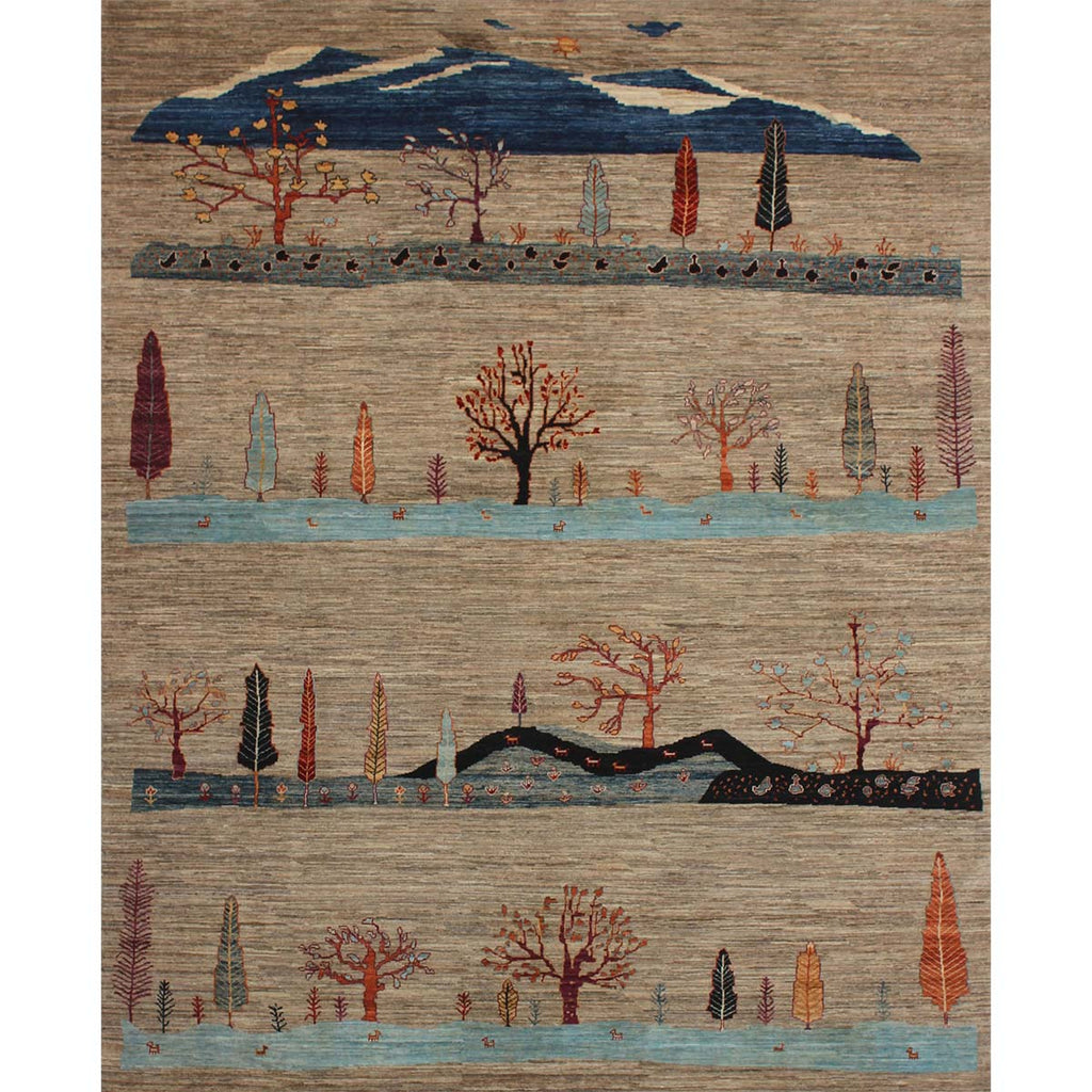 ARYANA GABEH NATURAL / BLUE 8'4" X 10'1"