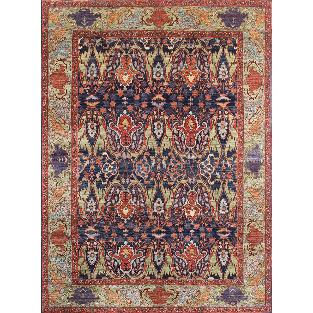 ARYANA BIJAR NAVY / GREEN 8'10" X 12'