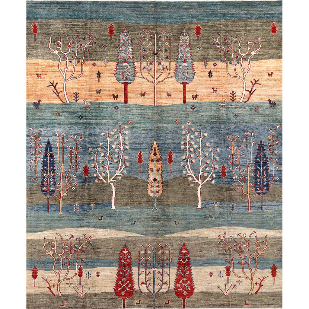ARYANA ARYAN LIGHT BLUE / LIGHT GREEN 8'1" X 9'10"