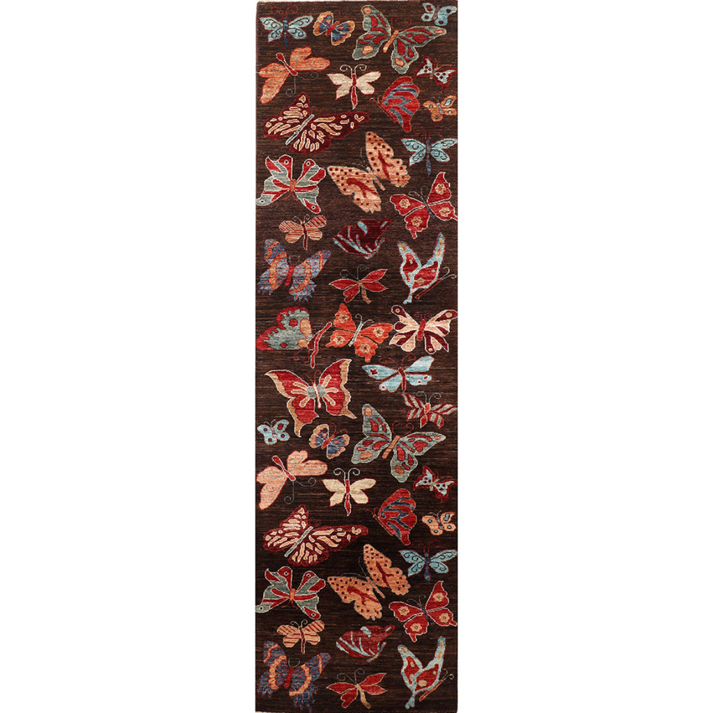 ARYANA ARYAN BROWN / RED 2'5" X 9'9"
