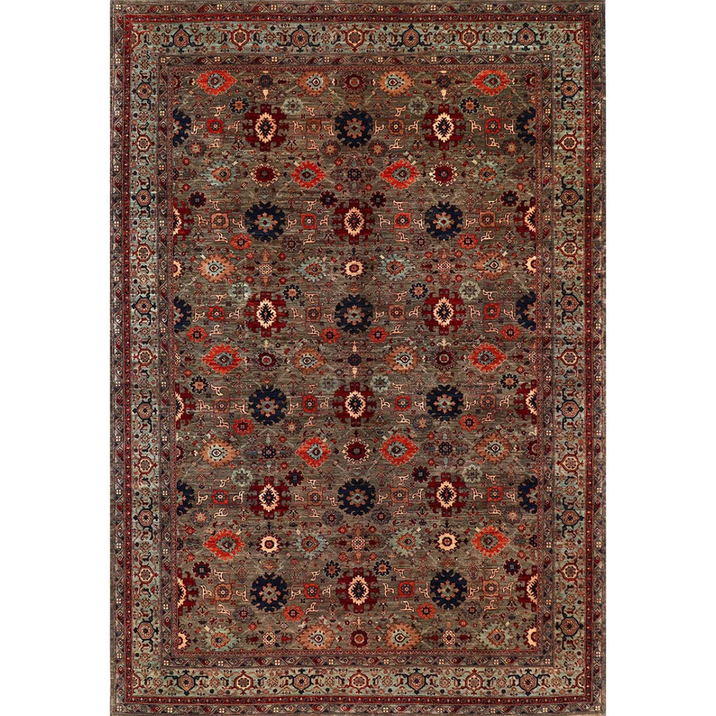 ARYANA ARYAN BROWN / LIGHT BLUE 12'4" X 18'