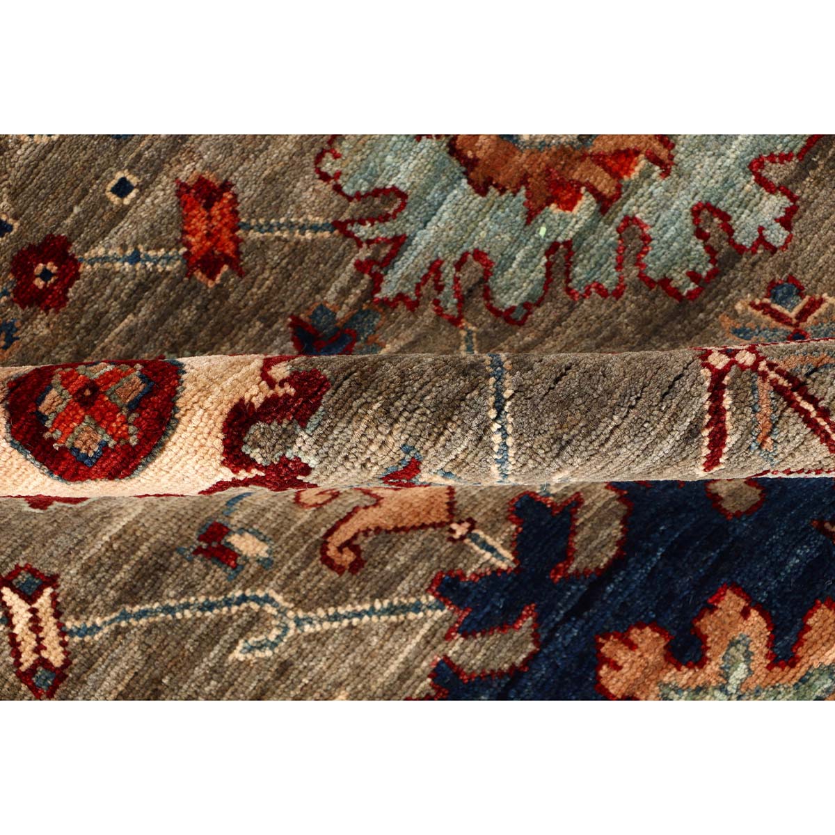 ARYANA ARYAN BROWN / LIGHT BLUE 12'4" X 18'