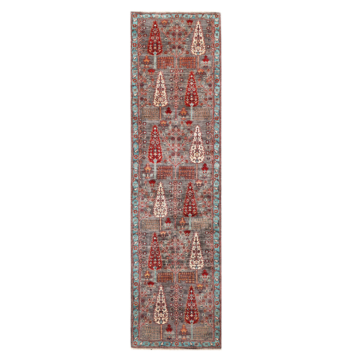 ARYANA ARYAN GREY / LIGHT BLUE 2'7" X 9'9"