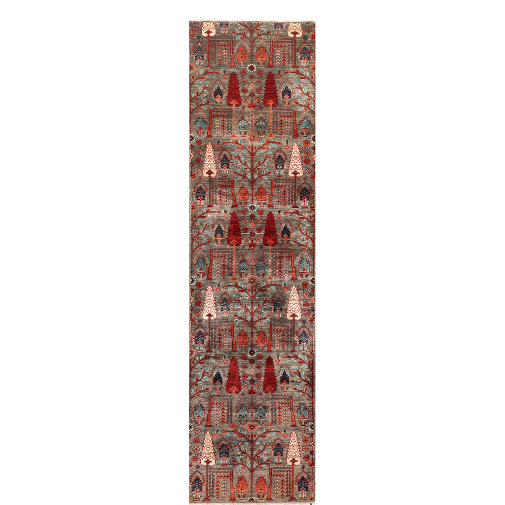 ARYANA ARYAN GREY / RED 2'7" X 9'10"