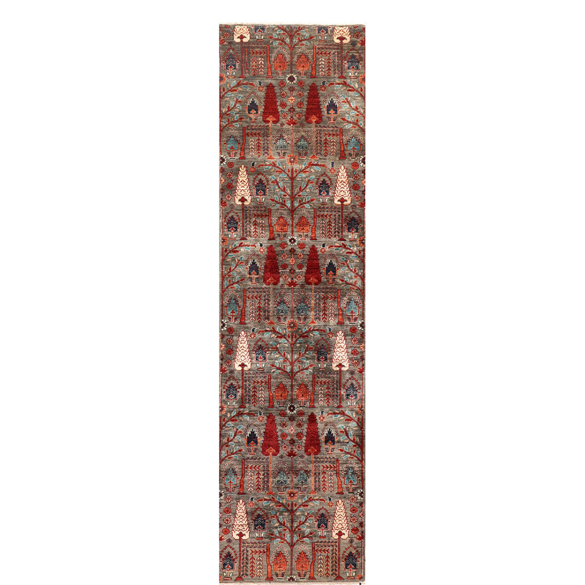 ARYANA ARYAN GREY / RED 2'7" X 9'10"