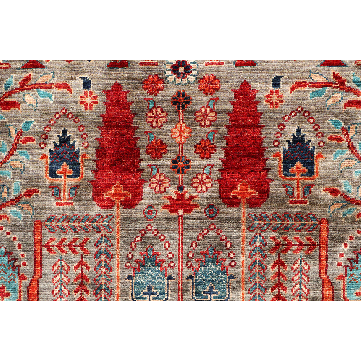 ARYANA ARYAN GREY / RED 2'7" X 9'10"