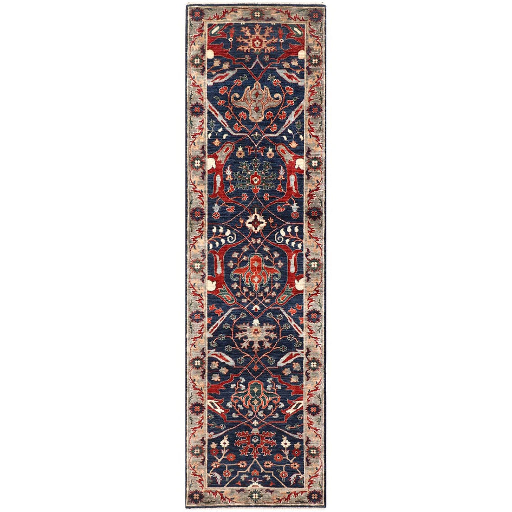 ARYANA ARYAN NAVY / LIGHT GREEN 2'6" X 9'5"