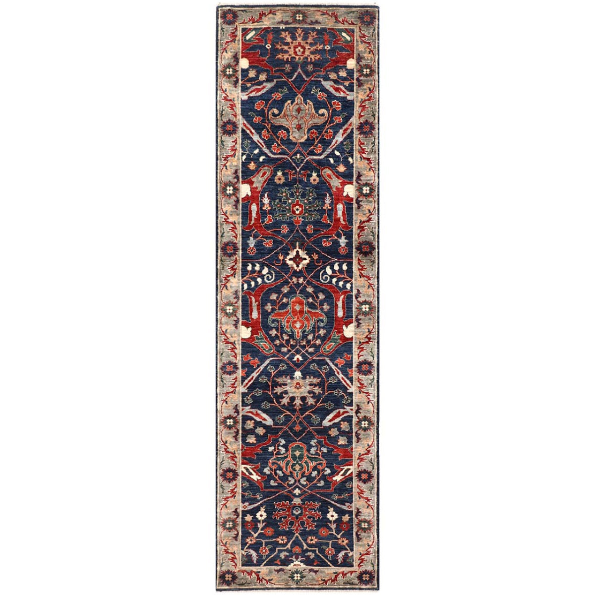 ARYANA ARYAN NAVY / LIGHT GREEN 2'6" X 9'5"