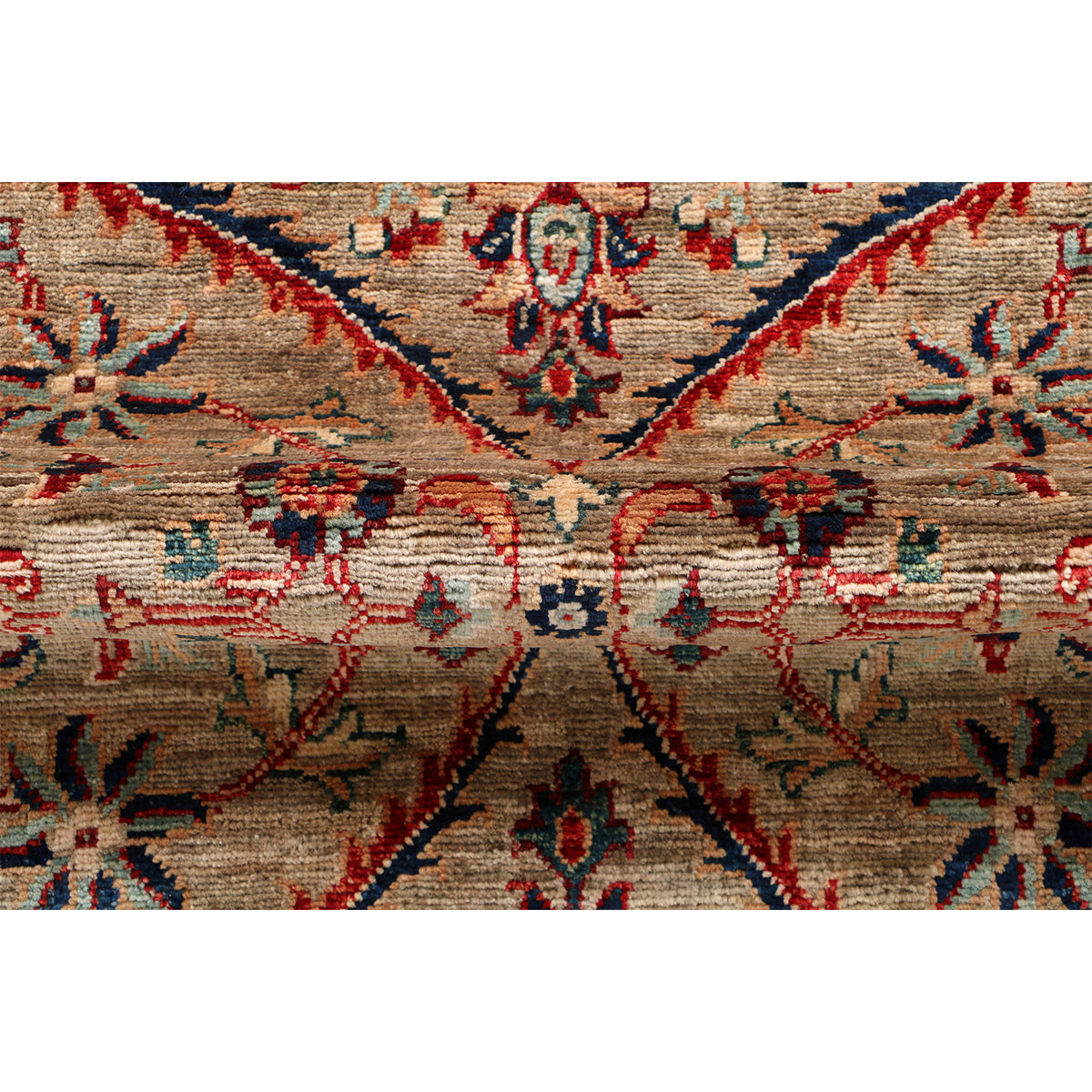 ARYANA ARYAN LIGHT GREEN / NAVY 2'-5" X 11'-6"