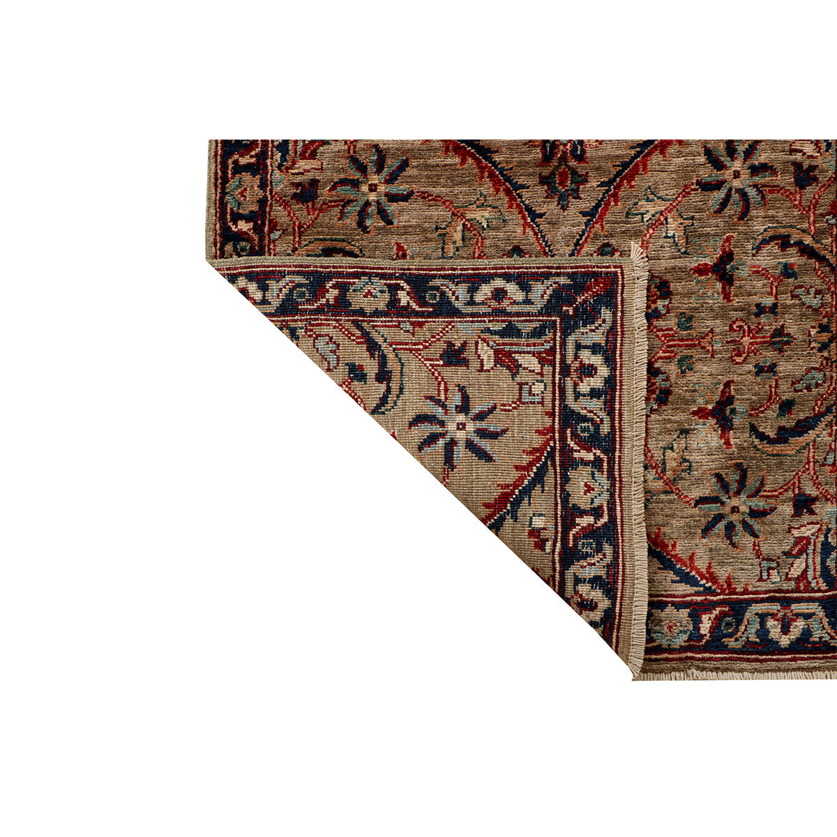 ARYANA ARYAN LIGHT GREEN / NAVY 2'-5" X 11'-6"
