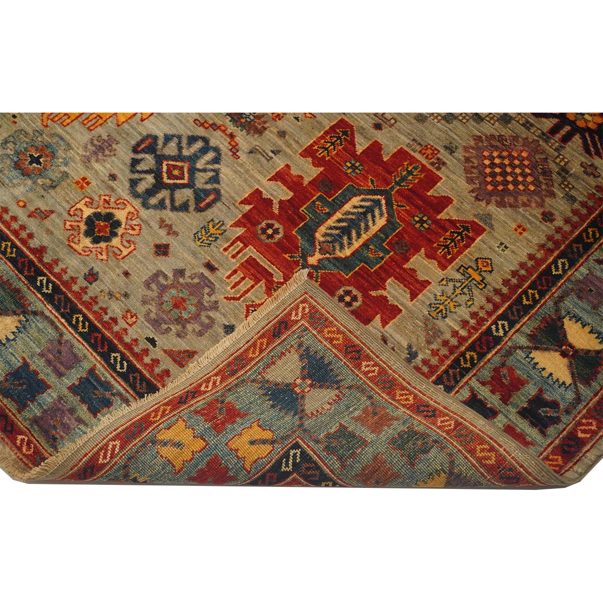 ARYANA ARYAN GREY / LIGHT BLUE 4'10" X 6'1"