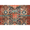 ARYANA MAMLU LIGHT GREEN / RED 2'5" X 18'6"