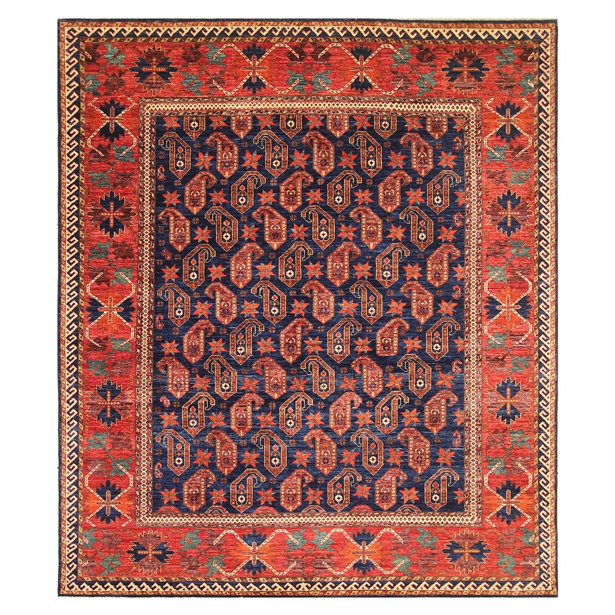 ARYANA PAISL BLUE / RED 8'4" X 9'7"