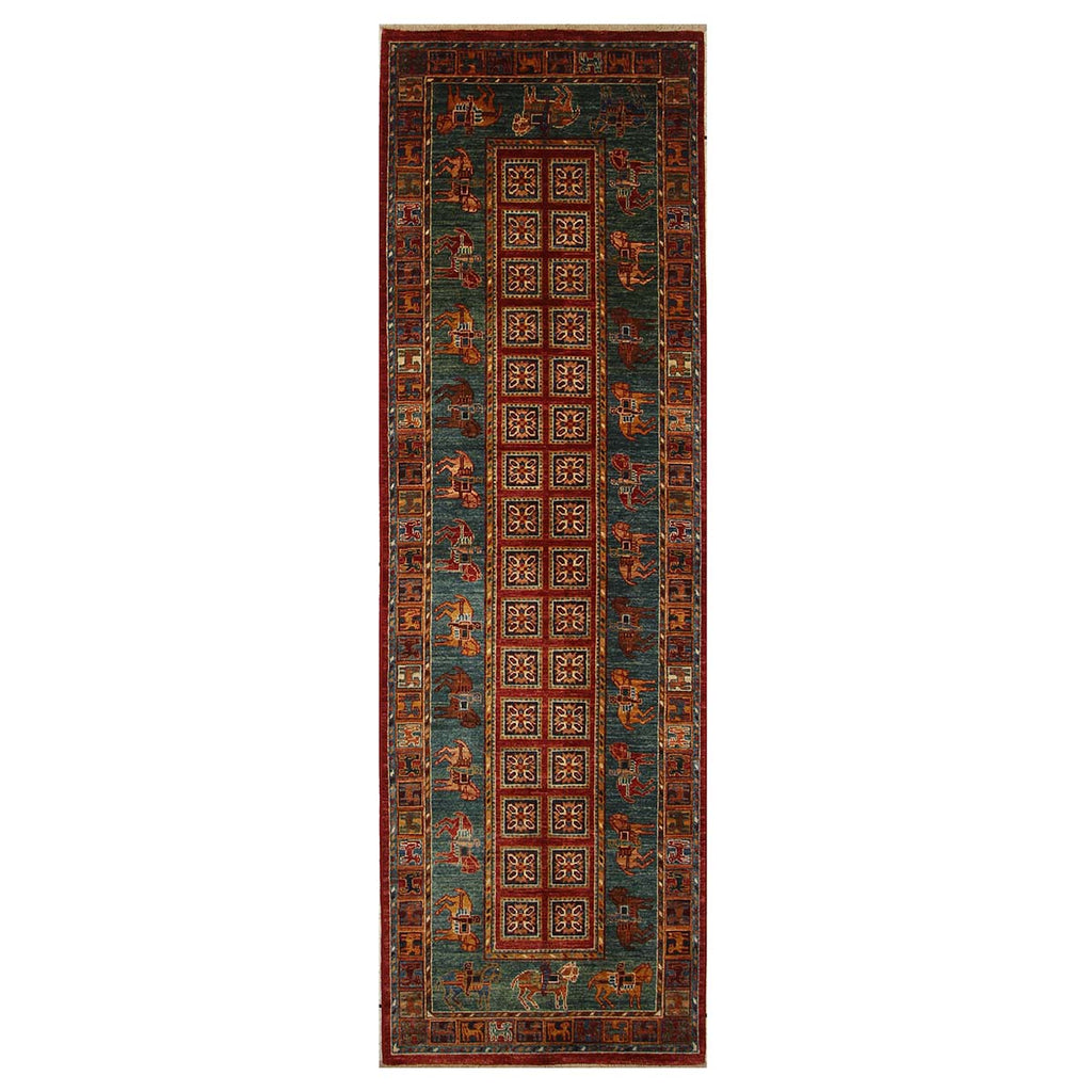 ARYANA ARYAN RED / GREEN 2'11" X 9'5"