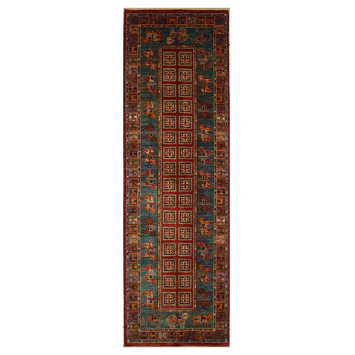 ARYANA ARYAN RED / GREEN 2'11" X 9'5"