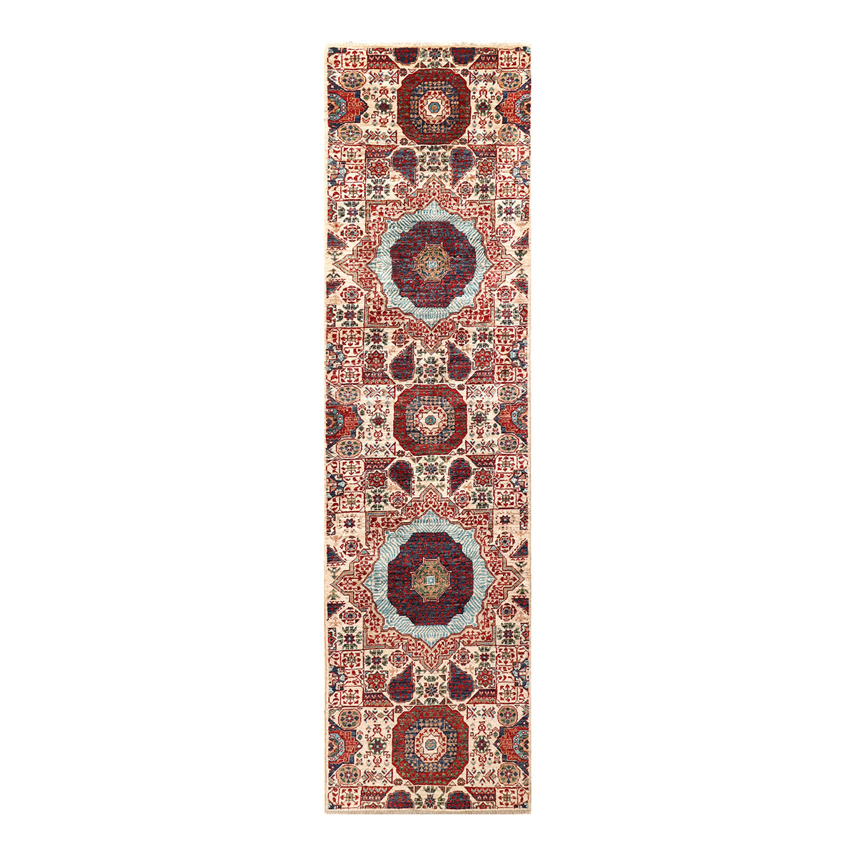 ARYANA MAMLU IVORY / NAVY 2'7" X 10'