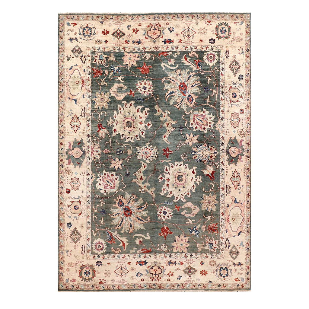 ARYANA ARYAN GREEN / IVORY 8'10" X 11'10"