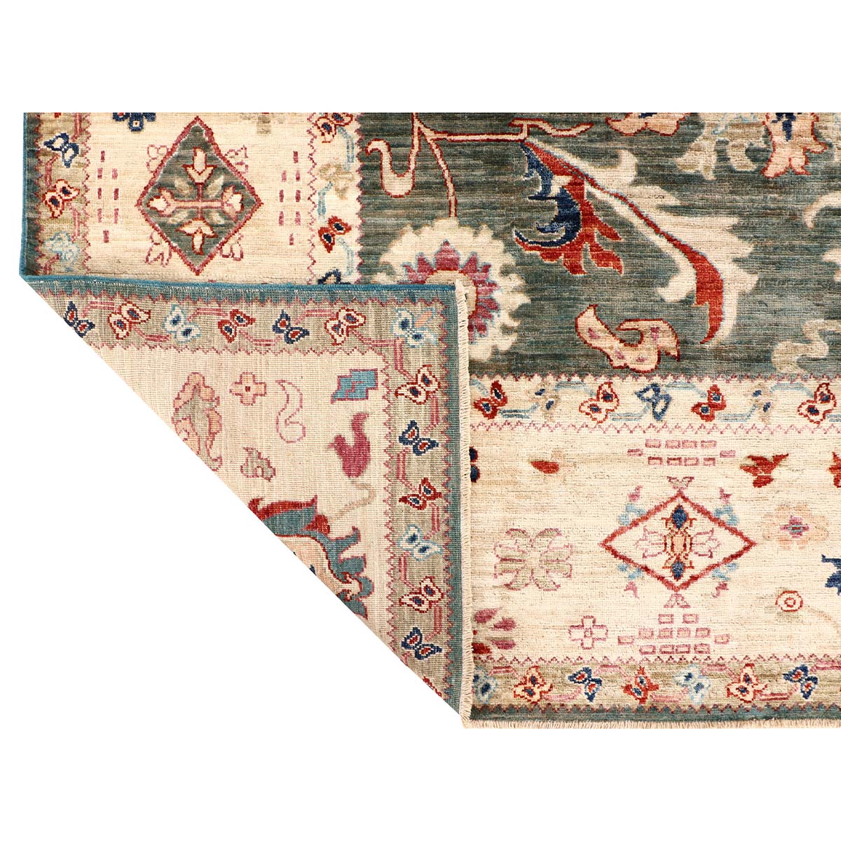 ARYANA ARYAN GREEN / IVORY 8'10" X 11'10"