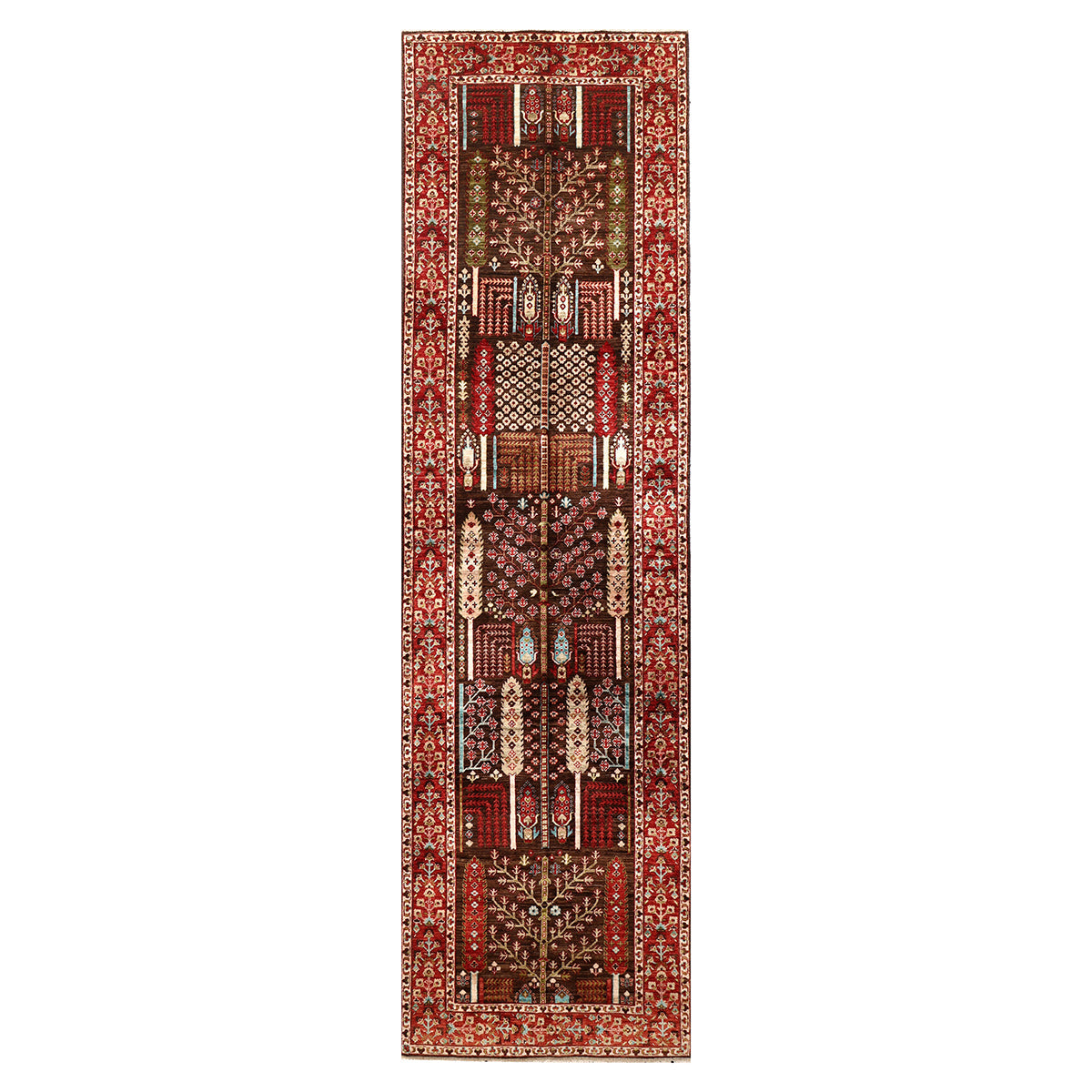 ARYANA ARYAN BROWN / RED 3'10" X 14'1"